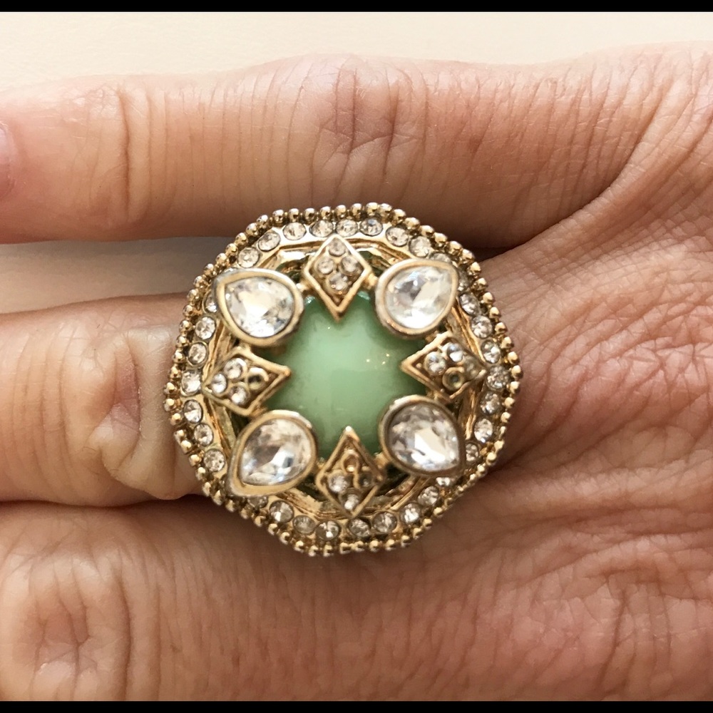 Chalcedony Crystal Statement Ring - image 3